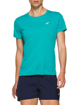 ASICS - Blue Solid Silver Ss Top