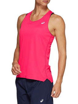 ASICS - Pink Solid Silver Tank