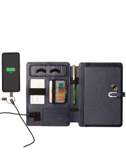 Pennline - Blue Design 7 Organizer with Wireless Charging 4000Mah Power Bank and 16Gb Flash Drive