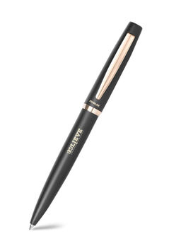Pennline - Gift Set 83 Pennline Ballpoint Pen And Business Card Holder - Black, Gold And Chrome