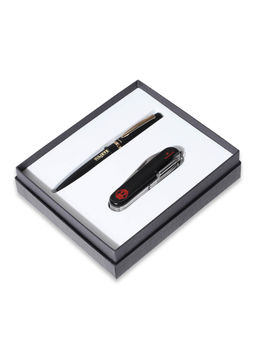 Pennline - Gift Set 83 Pennline Ballpoint Pen And 11-In-1 Multitool - Black, Gold And Chrome