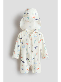 H&M - Kids White Upf 50 Sun Protection Set