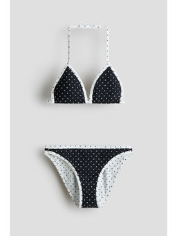H&M - Girls White Printed Triangle Bikini