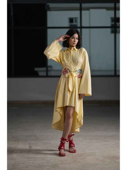 ORIGANI - Yellow Mellow Mini Dress with Belt (Set of 2)