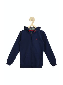 Allen Solly Junior - Boys Navy Solid Regular Fit Sweatshirt