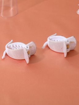 Estele - White Plastic Hair Clutch of Medium Size Trendy Hair Clip for Women Pack-2