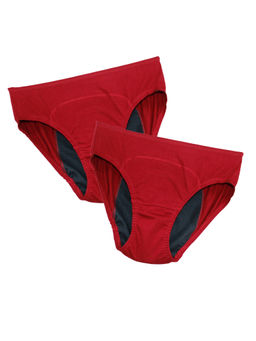 Adira - Girls Red Teen Period Panties (Pack of 2)
