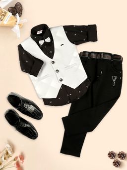 Kids Island - Boys Grey Bow Waistcoat & Shirt with Pant and Belt (Set of 5)