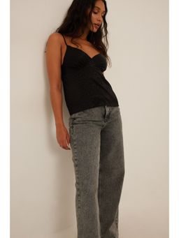 NA-KD - Jacquard Singlet Black