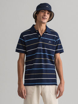 GANT - Blue Stripes Polo T-Shirt
