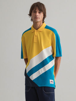 GANT - Yellow Stripes Polo T-Shirt