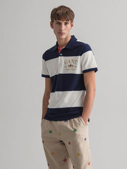 GANT - Blue Stripes Polo T-Shirt