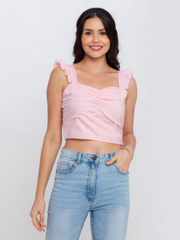 Zink London - Women's Pink Solid Top