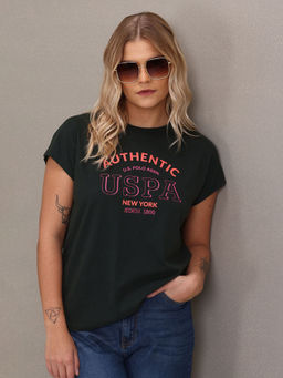 U.S. POLO ASSN. - Crew Neck Typographic Print T-shirt