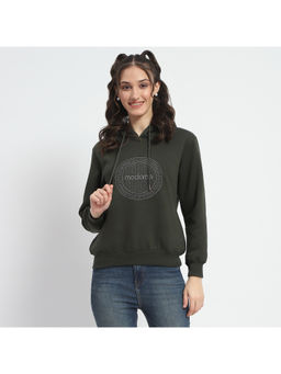 Madame - Green Print Loose Fit Hoodie