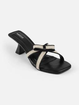 Mochi - Women Black Sandal Heels