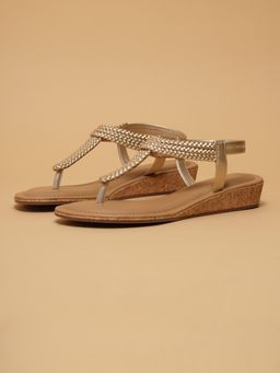ERIDANI - Saima Gold Casual Sandal Heels