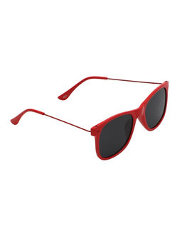 Spiky - Red Frame Black Lens Wayfarer UV Protection Sunglass 2031_RED_BLK