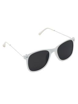 Spiky - White Frame Black Lens Wayfarer UV Protection Sunglass 2031_WHITE_BL