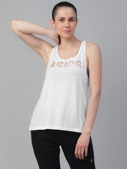 ASICS - White Solid W Gpx Strap Tank