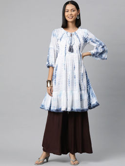 Readiprint - Tiered Style Cotton Blue Color Kurta