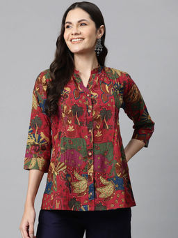 Readiprint - Womens Cotton Printed Straight Shirt