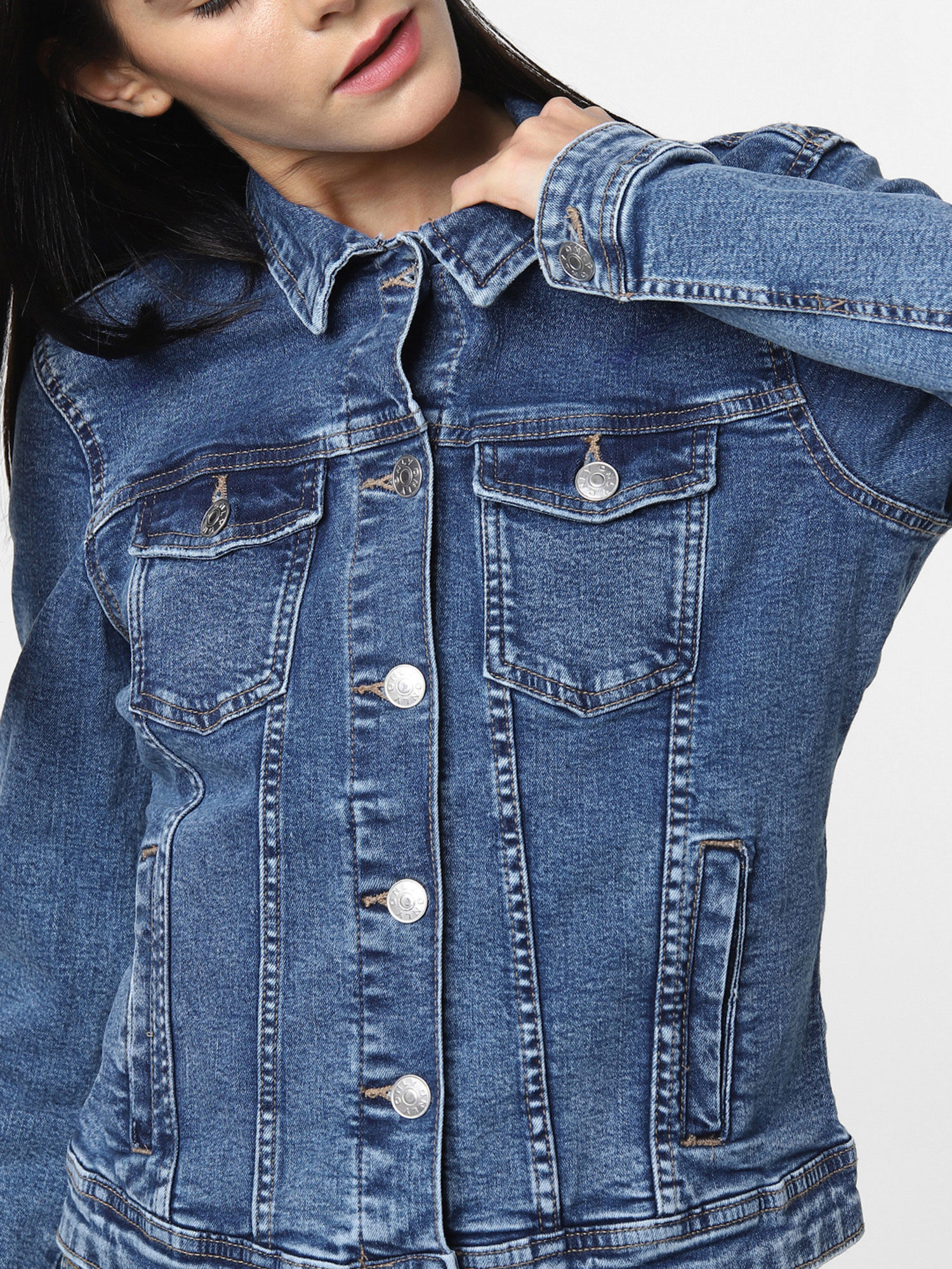 Buy Only Blue Denim Jacket Online 