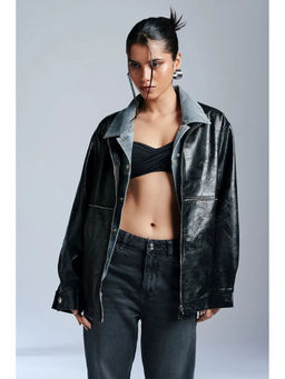 FREAKINS - Dark Terrain Layered Leather Jacket