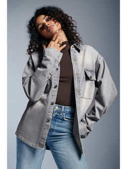 FREAKINS - Cloudy Grey Women Denim Jacket