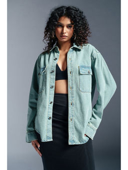 FREAKINS - Serene Blue Women Denim Jacket