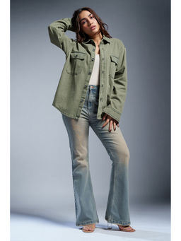 FREAKINS - Garnet Olive Women Denim Jacket