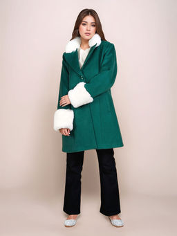 Zink London - Women Solid Straight Fit Wintercoat