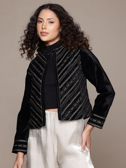 Label Ritu Kumar - Black Vera Jacket