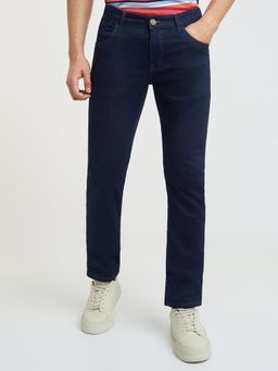 ColorPlus - Tapered Fit Solid Dark Blue Jeans