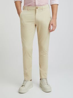 ColorPlus - Super Slim Fit Solid Khaki Trouser