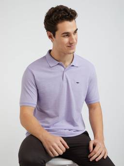 Park Avenue - Purple Slim Fit Solid Polo T-Shirt