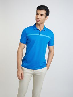 Park Avenue - Blue Slim Fit Polo T-Shirt