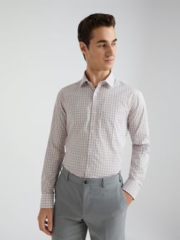 Park Avenue - Green Slim Fit Checkered Shirt