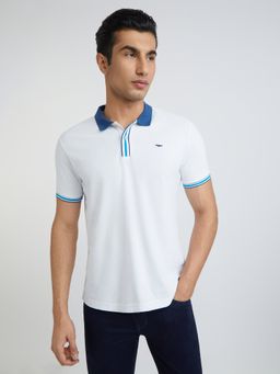 Park Avenue - Slim Fit Solid White T-Shirt