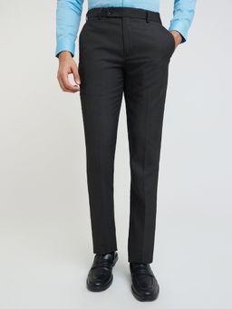 Park Avenue - Regular Fit Checkered Brown Trouser