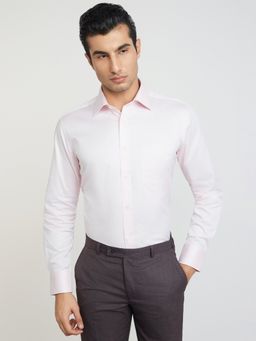 Park Avenue - Luxus Fit Formal Shirt Full Sleeves Collar Neck Solid Pink