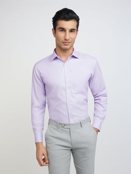 Park Avenue - Slim Fit Formal Shirt Full Sleeves Collar Neck Solid Purple