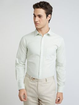 Park Avenue - Slim Fit Solid Off White Shirt