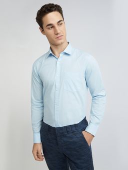 Park Avenue - Slim Fit Solid Light Blue Shirt