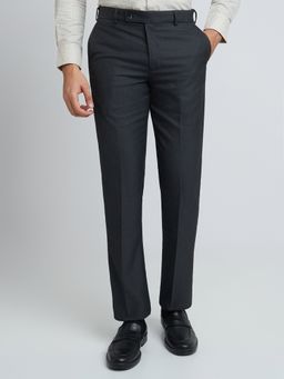 Park Avenue - Regular Fit Structure Dark Grey Trouser