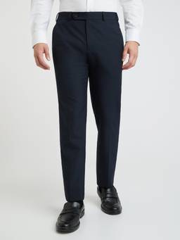 Raymond - Checks Dark Blue Trousers