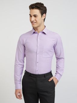 Raymond - Solid-plain Medium Violet Formal Shirt