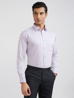 Raymond - Slim Fit Formal Shirt Full Sleeves Collar Neck Printed Purple