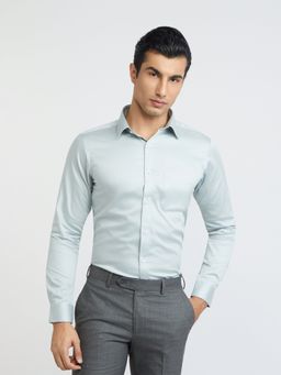 Raymond - Slim Fit Formal Shirt Full Sleeves Collar Neck Solid Grey