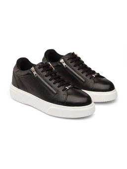 DABLR SHOES - Seattle - Black Milled Leather Sneakers